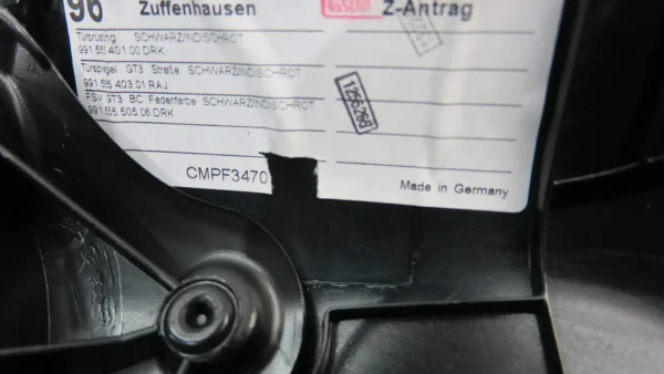 Porsche 911 991 GT3 Seitenwandverkleidung Leder schwarz Roterfaden rechts 99155507224 – Bild 16